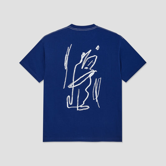 Polar Doodle Contrast T-Shirt Ultramarine / White