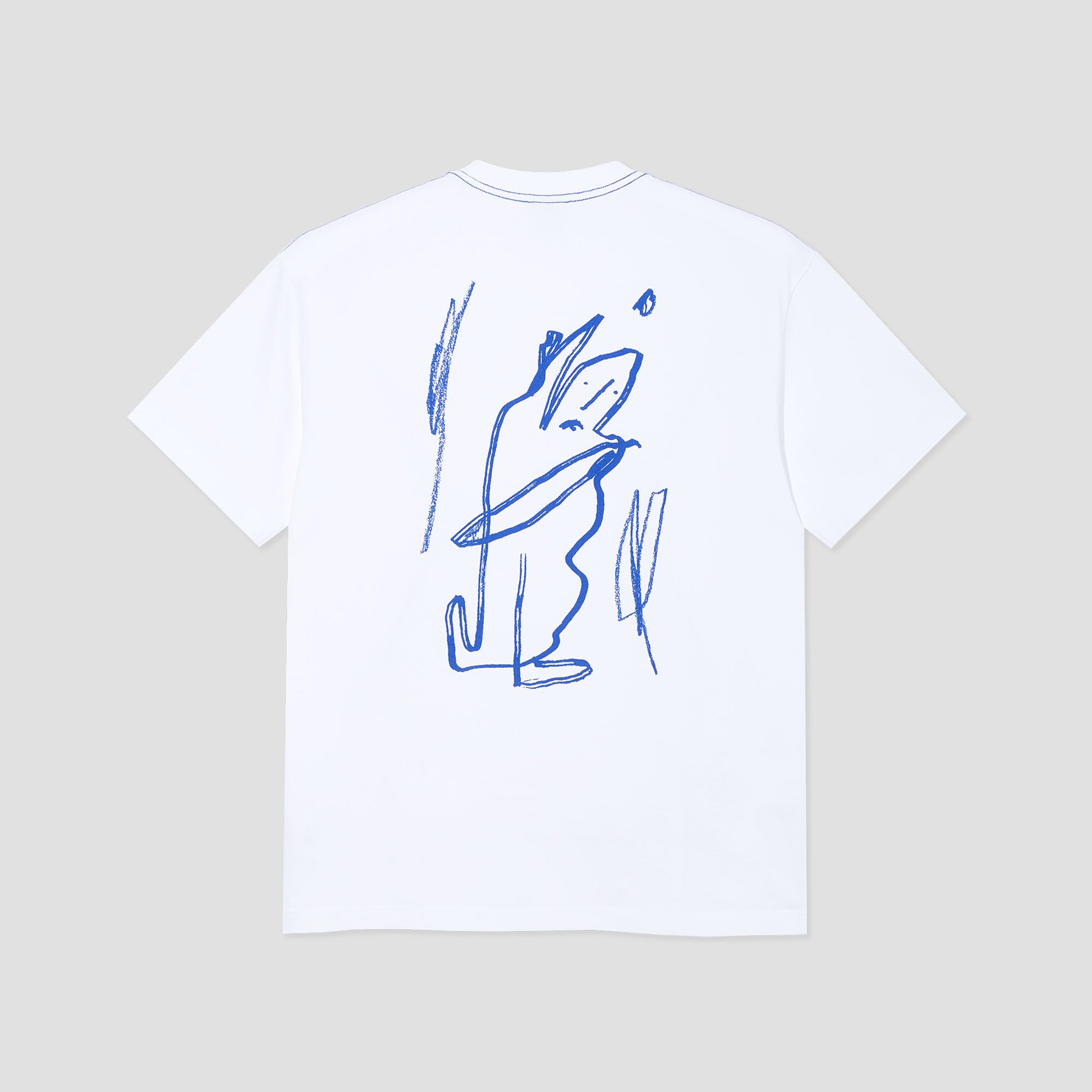 Polar Doodle Contrast T-Shirt White / Ultramarine