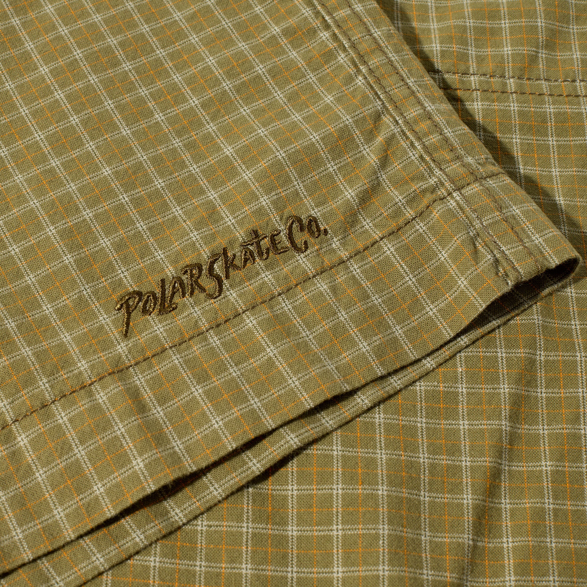 Polar Cotton Hike Shorts Olive Check