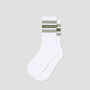 Polar Fat Stripe Rib Socks White / Sage