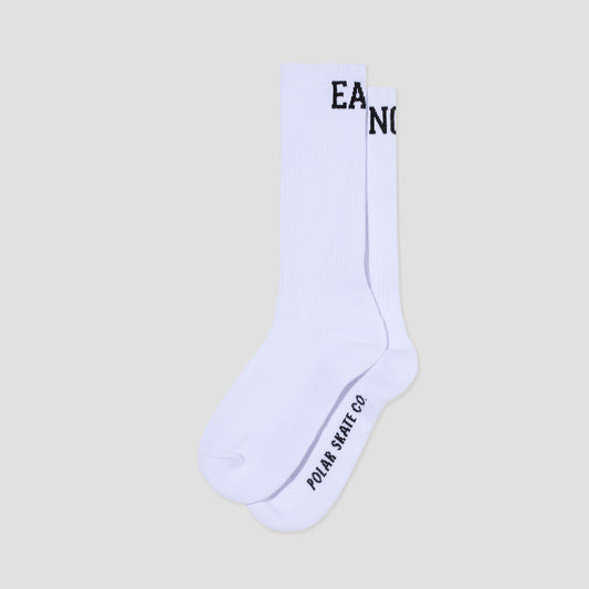 Polar Easy Now Rib Socks Long White