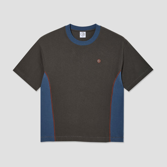 Polar Surf Panel T-Shirt Dirty Black / Grey Blue