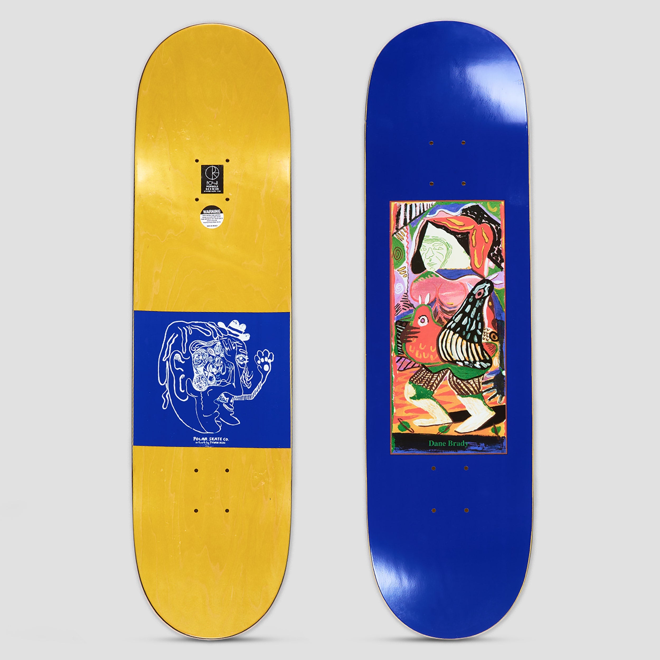 Polar 8.25 Dane Brady Pigeons Skateboard Deck – Slam City Skates