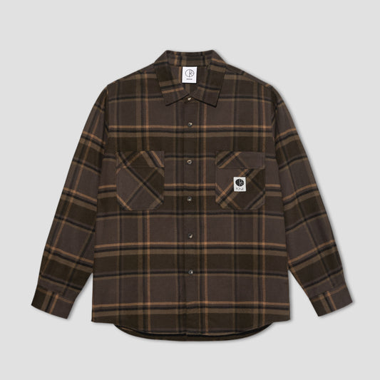 Polar Mike Long Sleeve Flannel Shirt Brown / Mauve