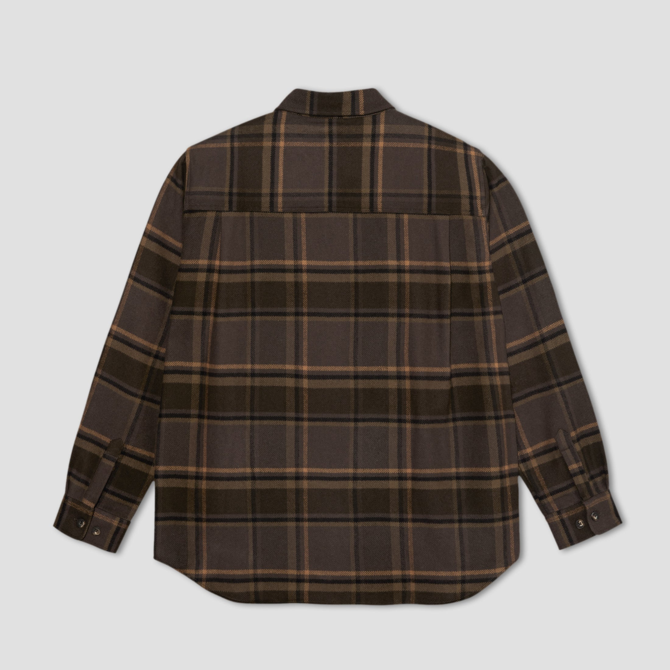 Polar Mike Long Sleeve Flannel Shirt Brown / Mauve