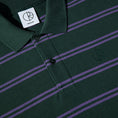 Load image into Gallery viewer, Polar Stripe Long Sleeve Polo Dark Teal
