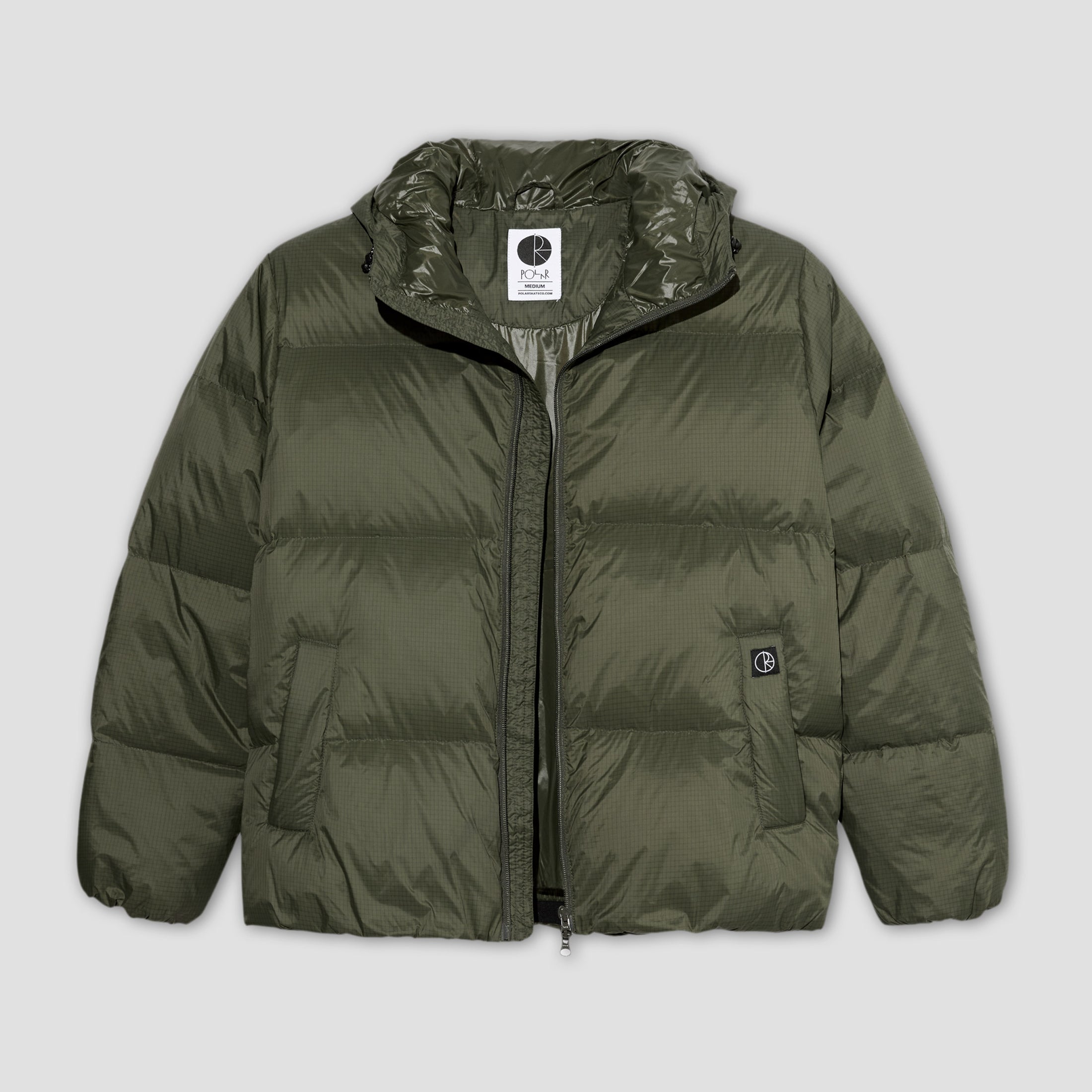 Polar Ripstop Soft Puffer Grey Jacket Green