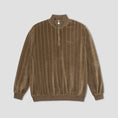Load image into Gallery viewer, Polar Zip Neck Stripe Velour Crew Beech
