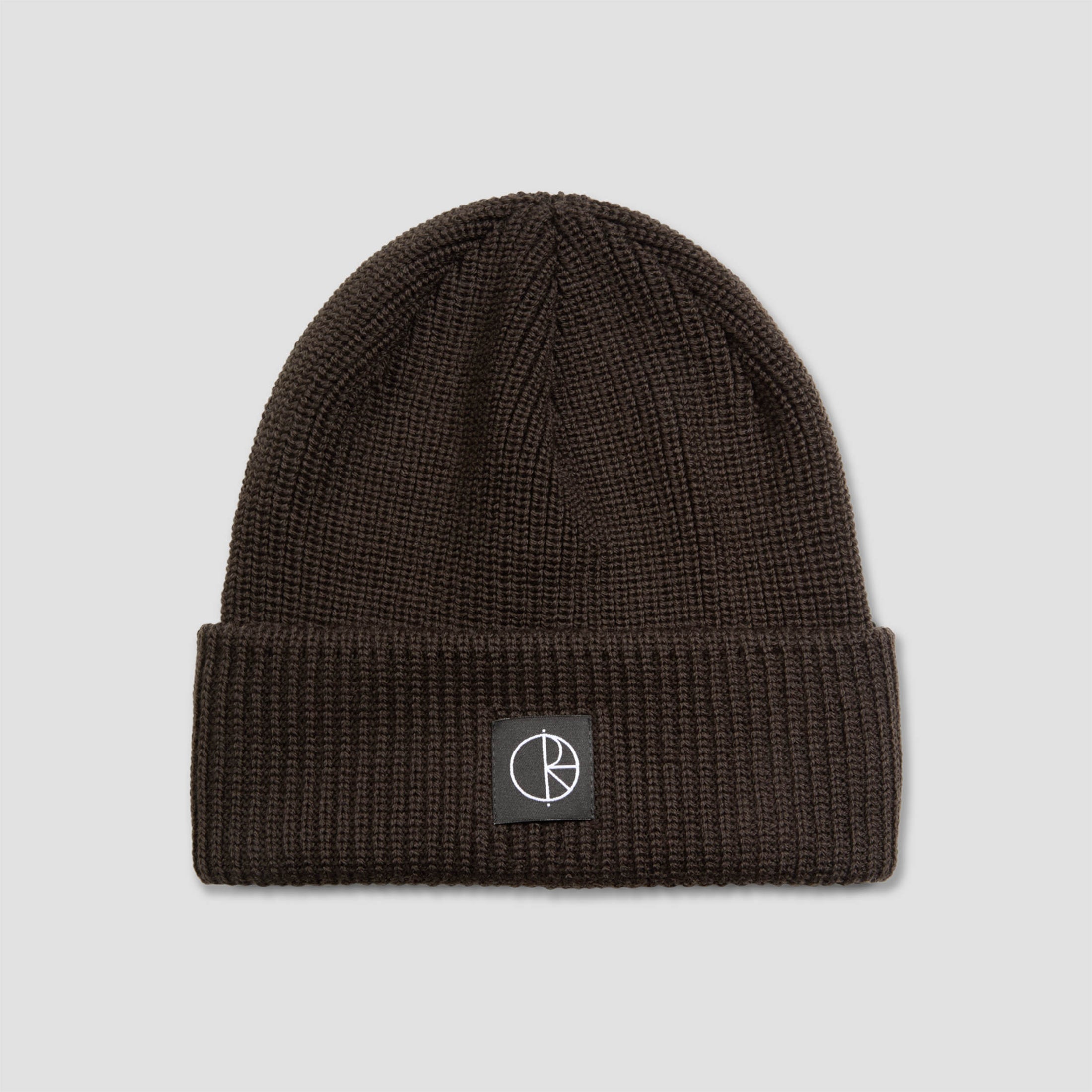 Polar Double Fold Merino Beanie Brown
