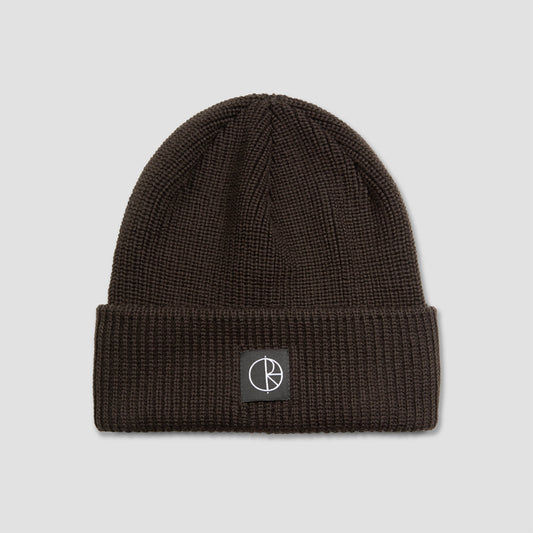 Polar Double Fold Merino Beanie Brown