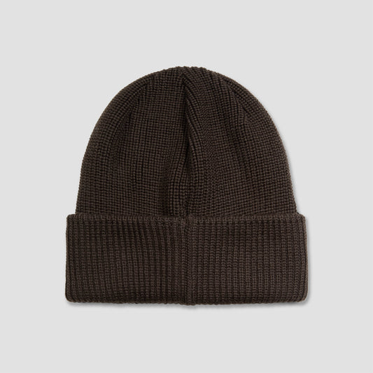 Polar Double Fold Merino Beanie Brown