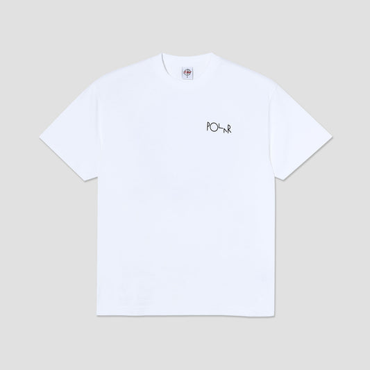 Polar Fill Logo Happy Sad T-Shirt White