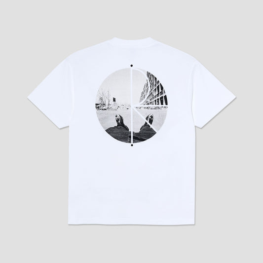 Polar Fill Logo Happy Sad T-Shirt White