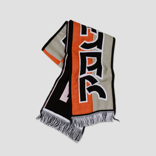 Polar Squares Football Scarf Orange / Grey