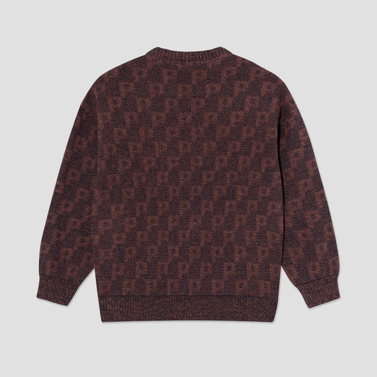 Polar George P Pattern Sweater Navy / Orange
