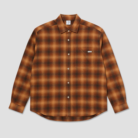Polar Mitchell Longsleeve Shirt Shadow Check Caramel