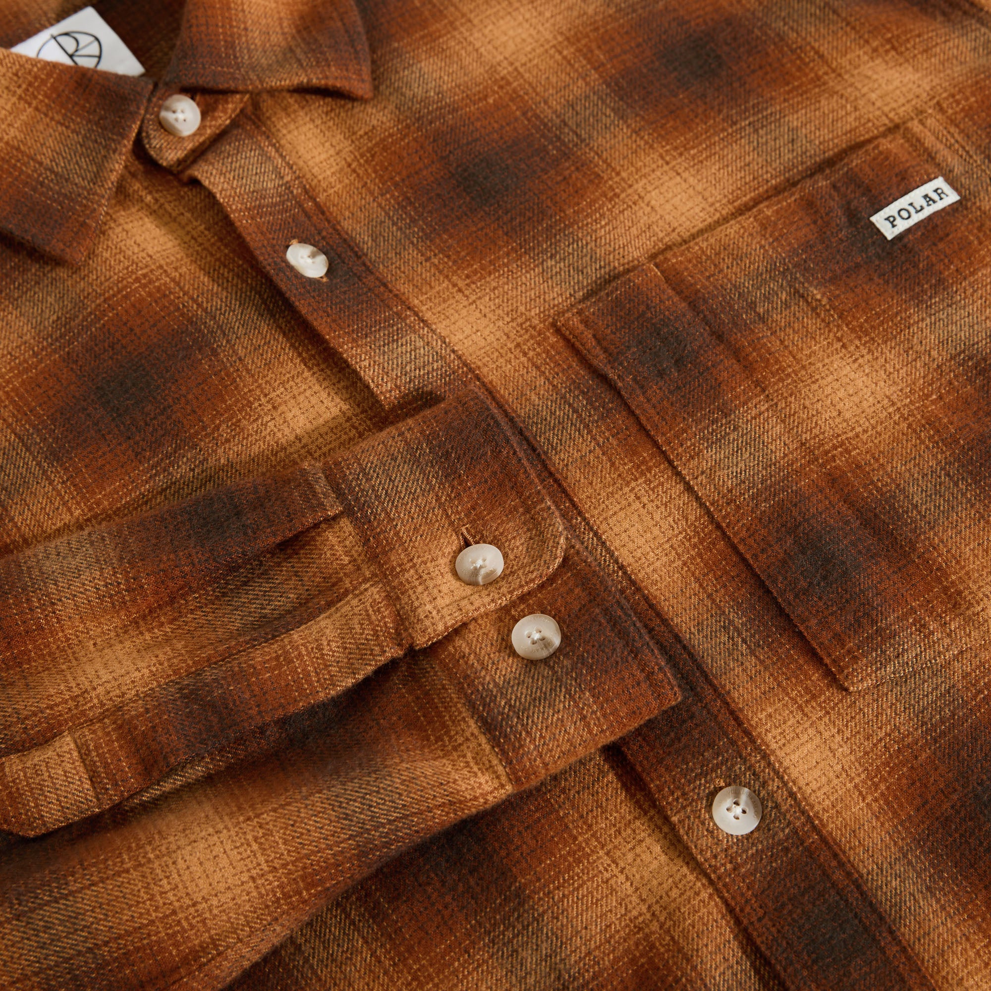 Polar Mitchell Longsleeve Shirt Shadow Check Caramel