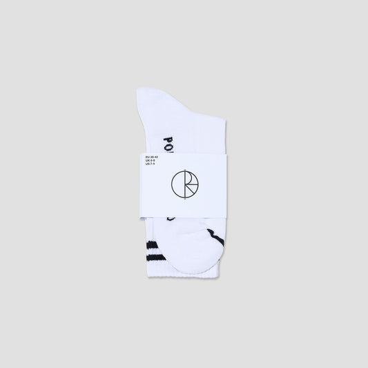 Polar Rib 2 Stripes Socks White / Black