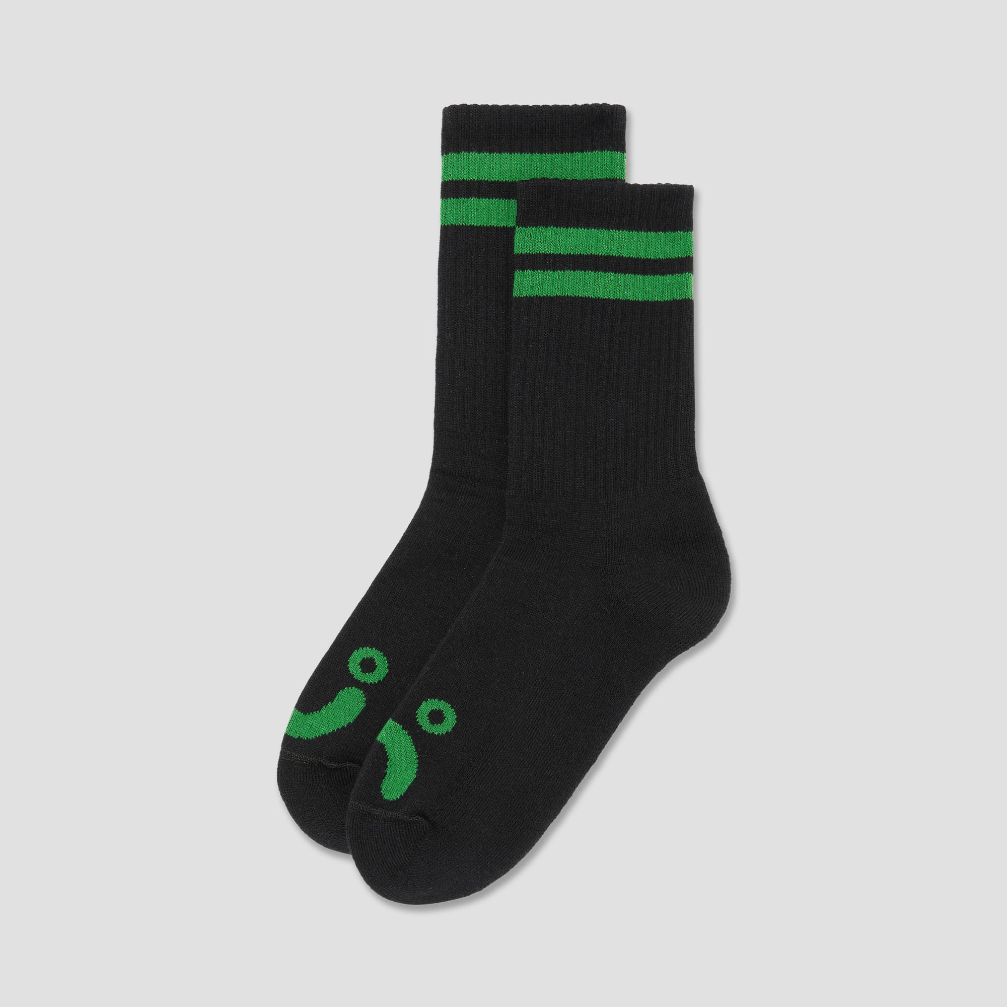 Polar Rib Happy Sad Socks Black / Green