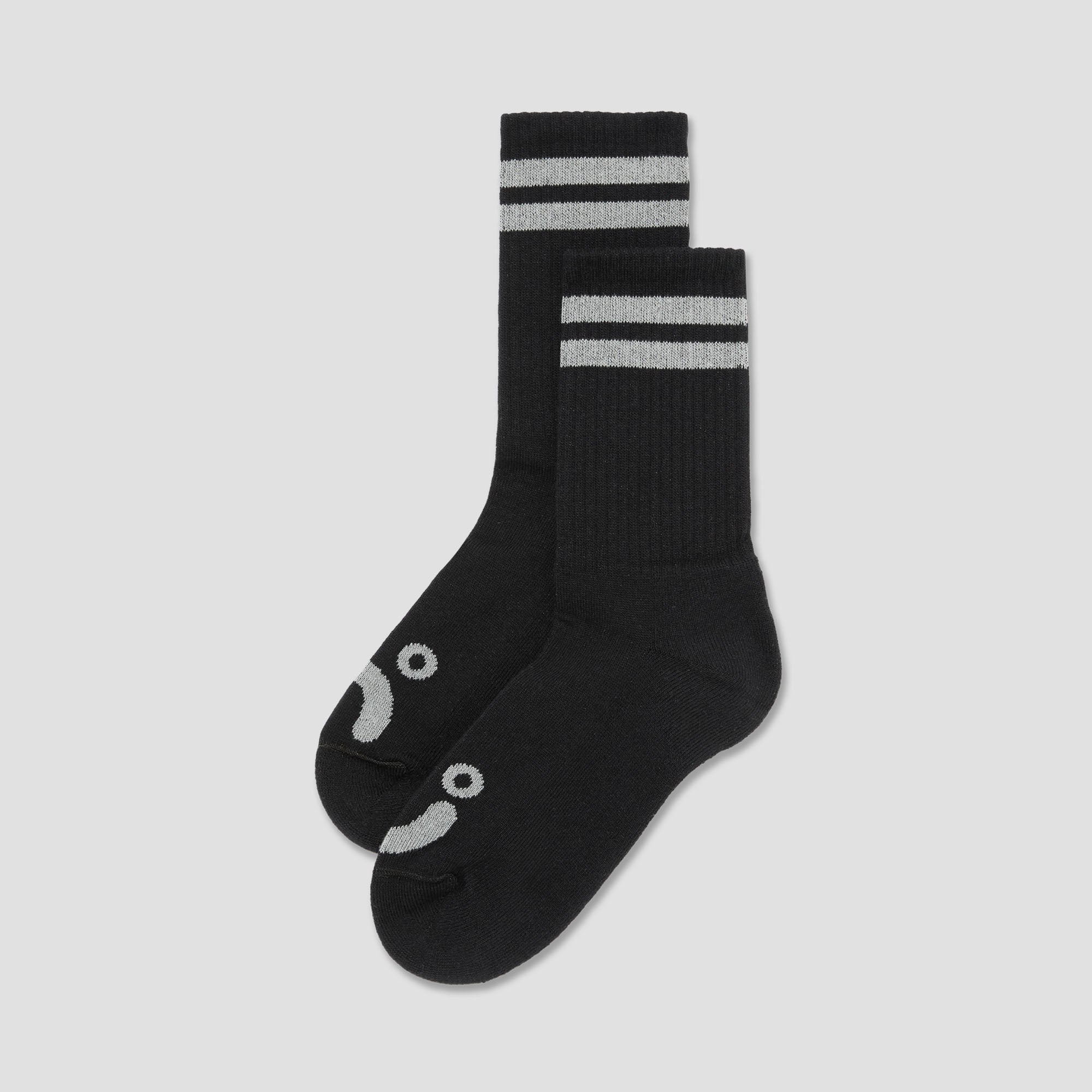 Polar Rib Happy Sad Socks Black / Heather Grey