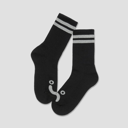 Polar Rib Happy Sad Socks Black / Heather Grey