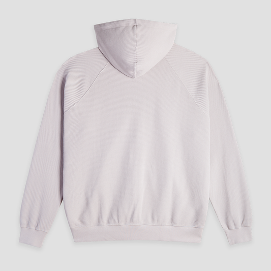 Polar Waffle Zip Hoodie Pale Taupe