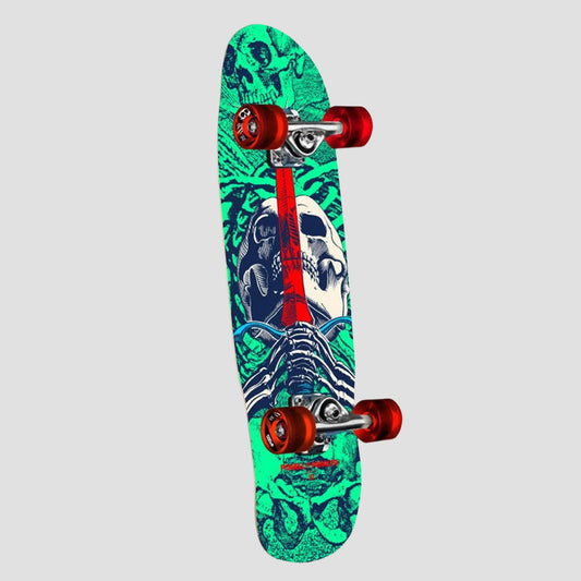 Powell Peralta 8.0 Skull & Sword Cruiser Complete Skateboard Mint / Navy