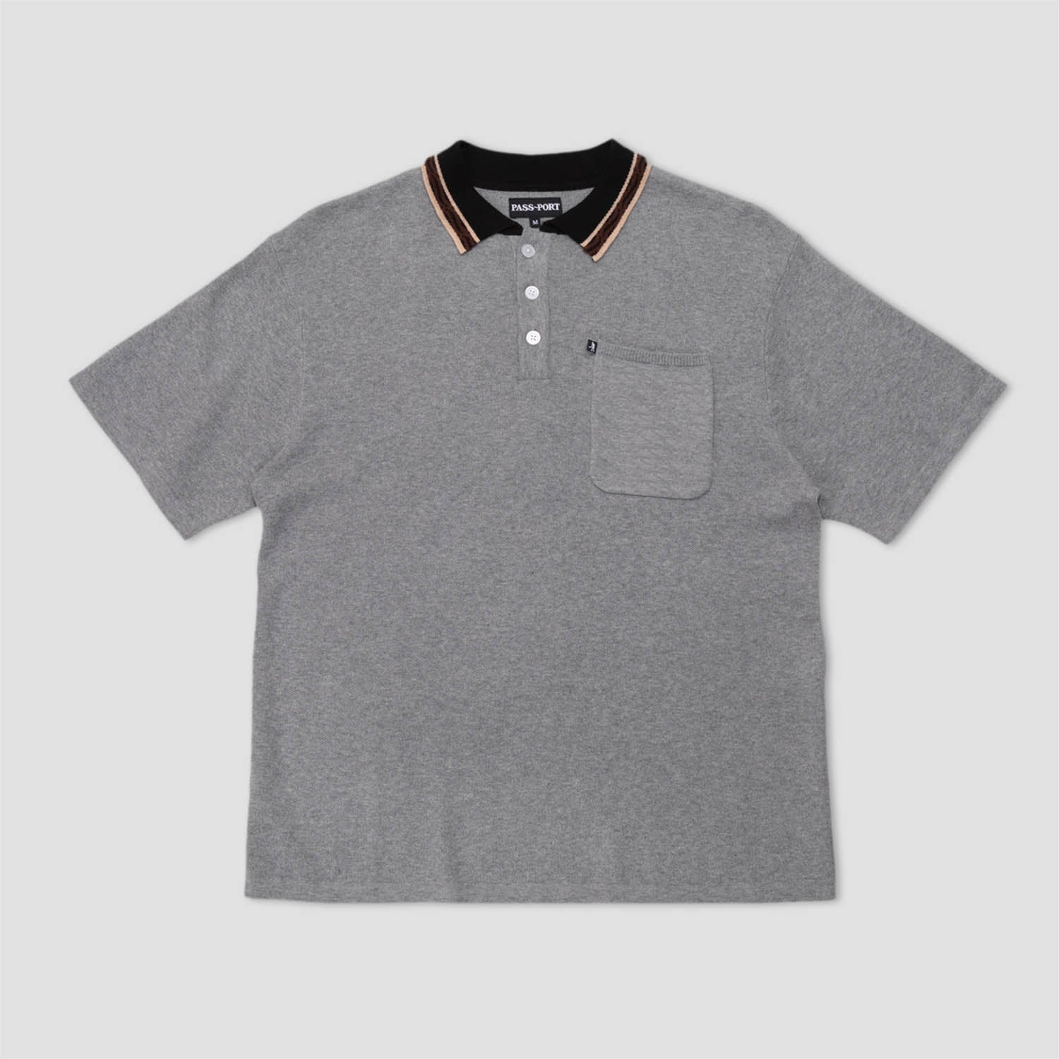PassPort Sunspot Organic Knit Polo Grey