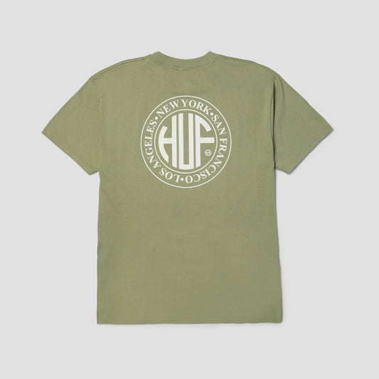 HUF Regional T-Shirt Desert Green / White