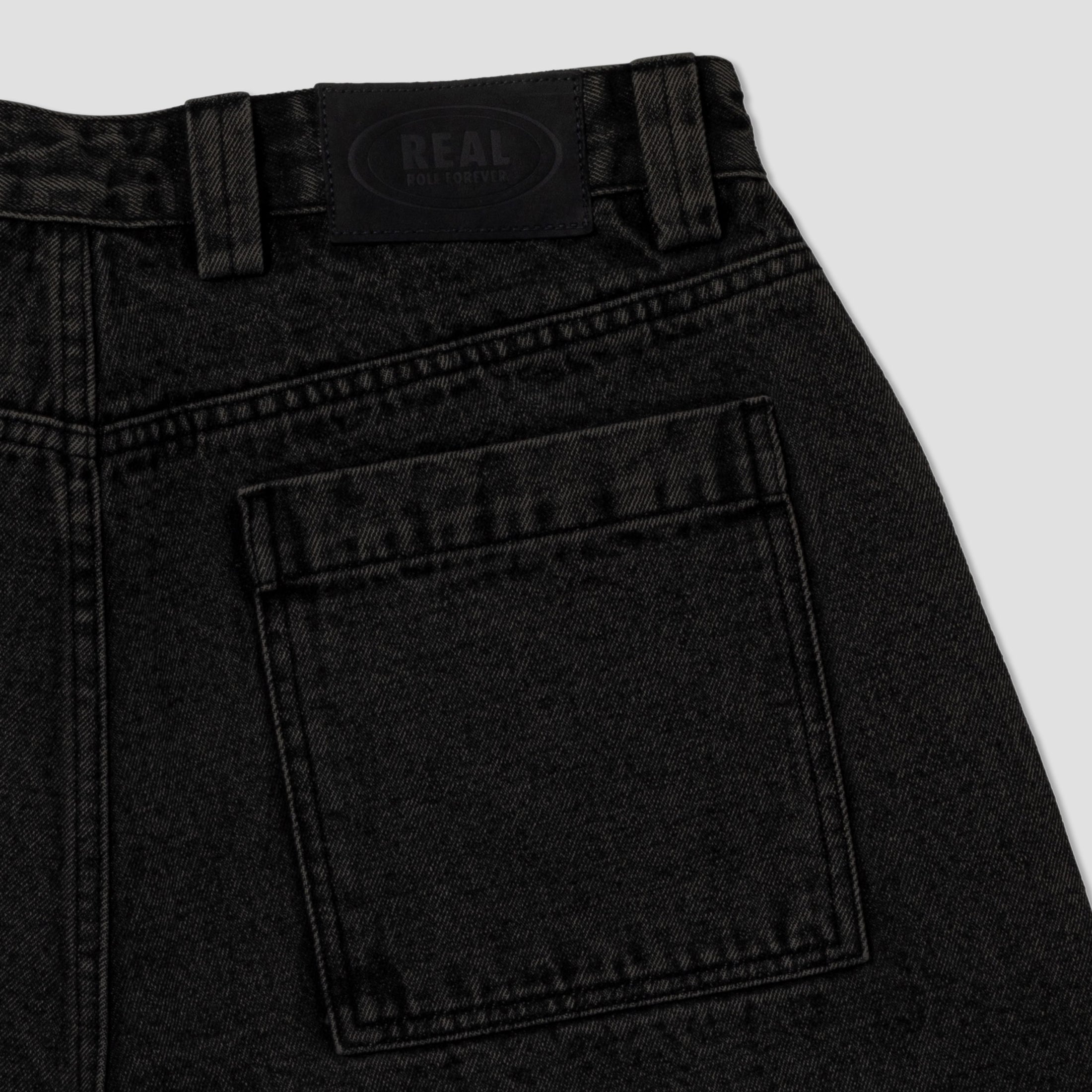 Real Street Cleaner Short Black Stone / Acid Wash