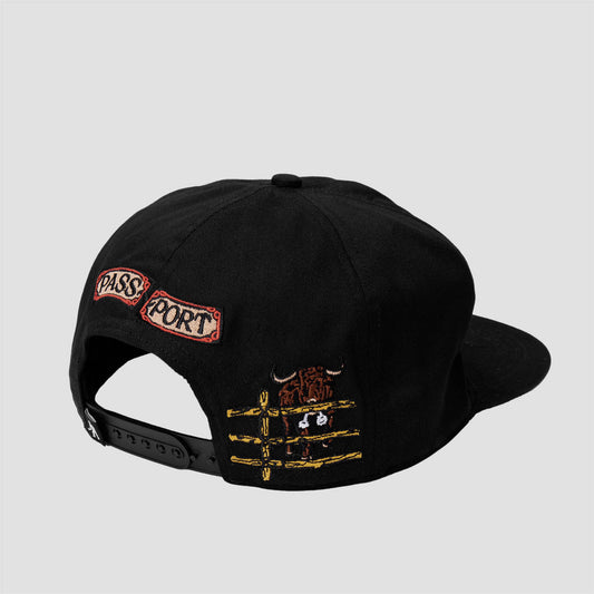 PassPort Red Flag Workers Cap Black