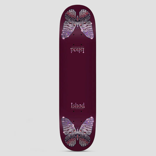 Real 8.0 Ishod Mariposa Chrome Redux Twin Tail Skateboard Deck Maroon