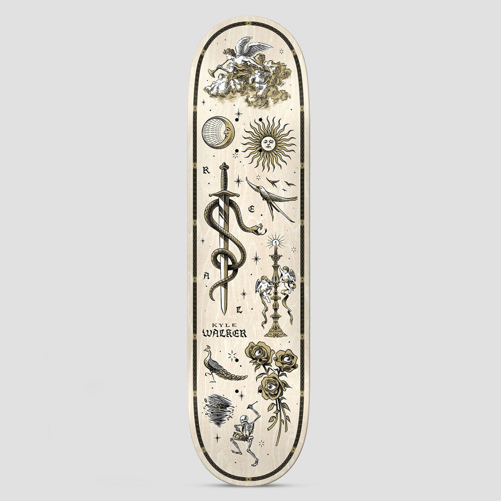 Real 8.06 Kyle Engraved Skateboard Deck White