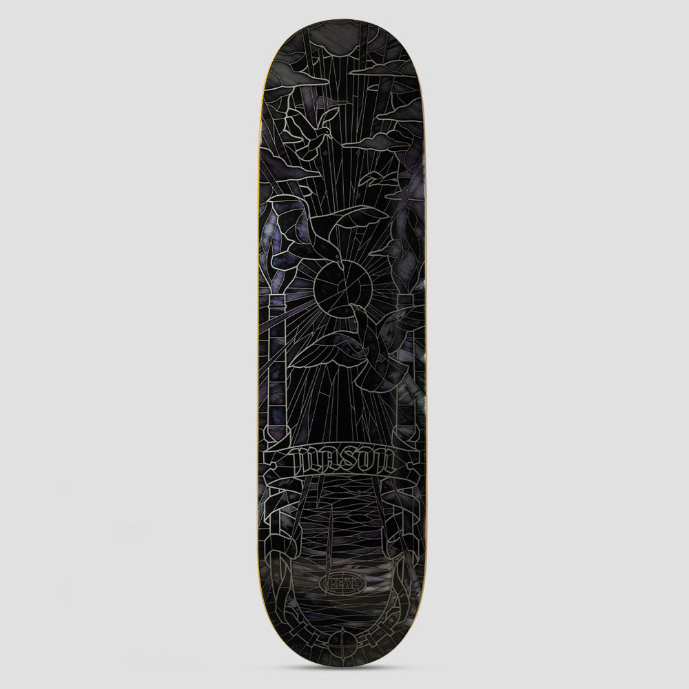 Real 8.06 Mason Black Sunday Cathedral Skateboard Deck Black