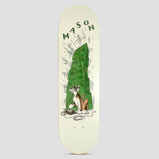 Real 8.28 Mason Record Scratch Skateboard Deck Cream