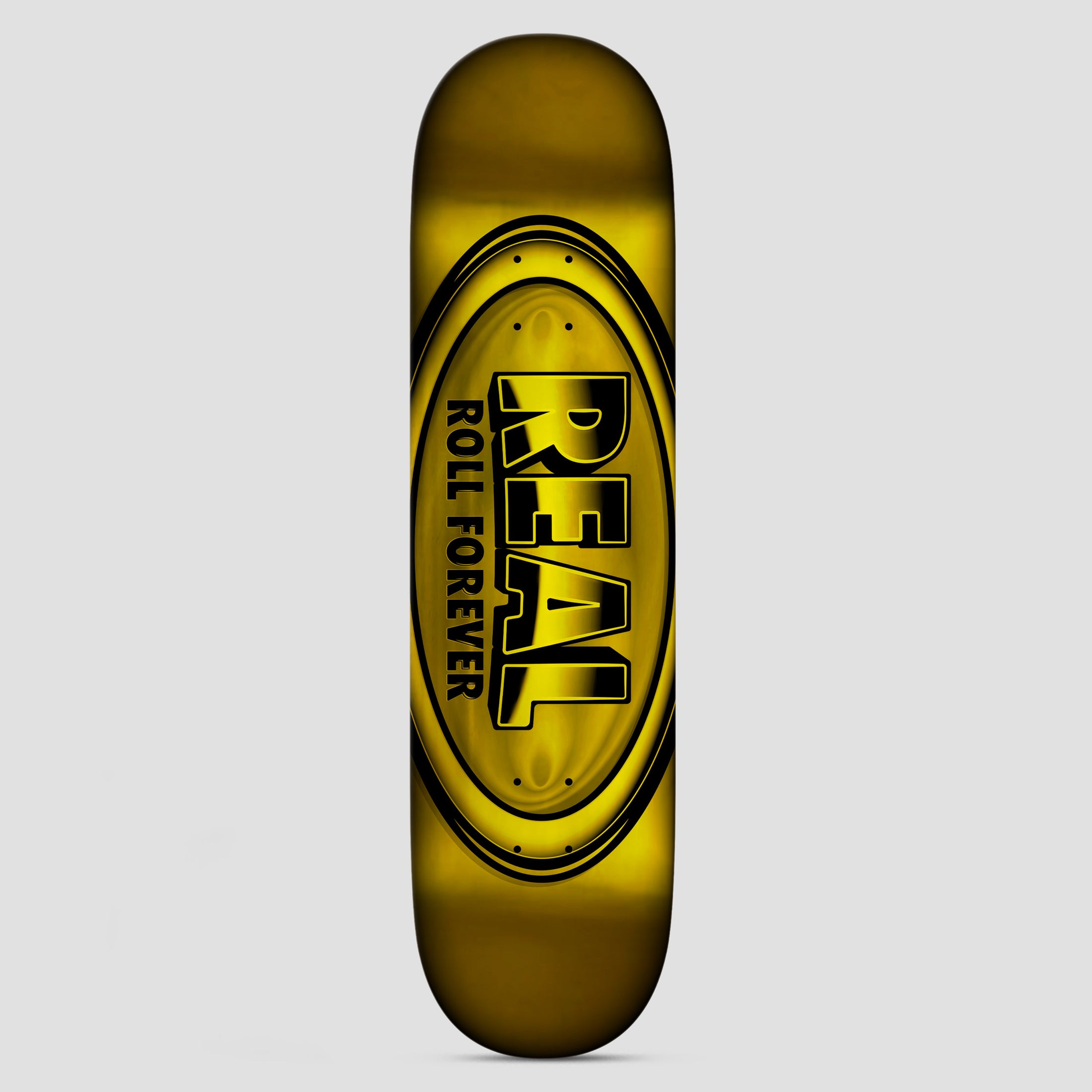 Real 8.38 DBX Team Oval Skateboard Deck Yellow