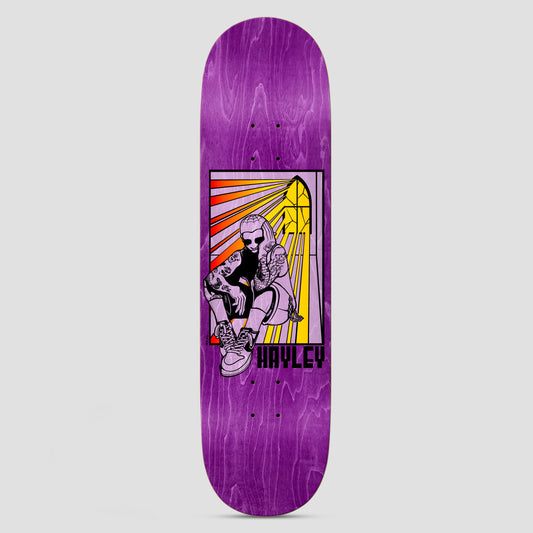 Real 8.5 Hayley Wilson Stained Skateboard Deck Purple
