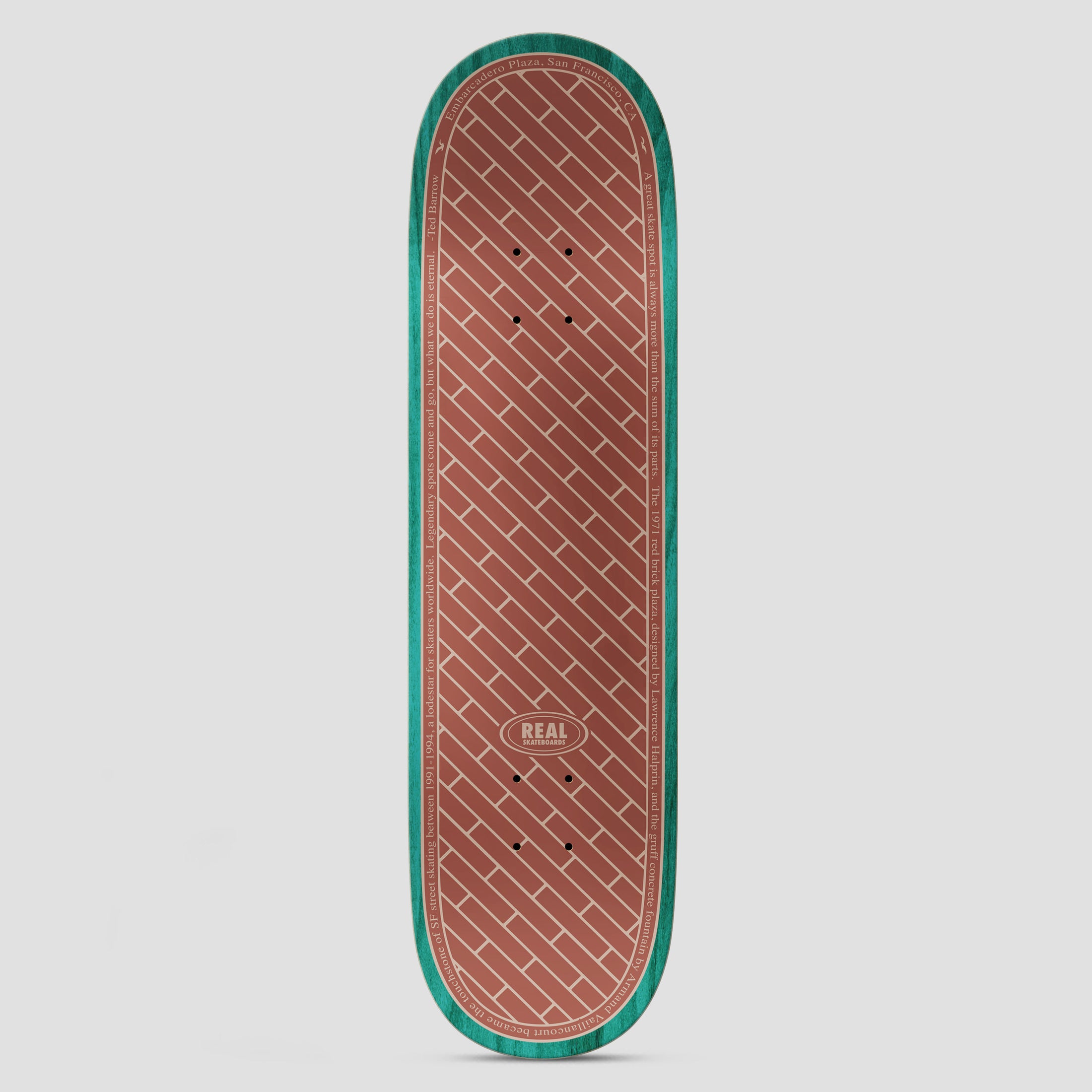 Real 8.5 Team EMB Skateboard Deck White
