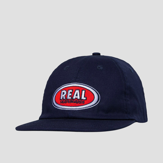 Real Oval Embroidered Cap Navy / Red / White