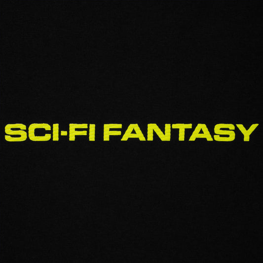 Sci-Fi Fantasy Textured Logo T-Shirt Black