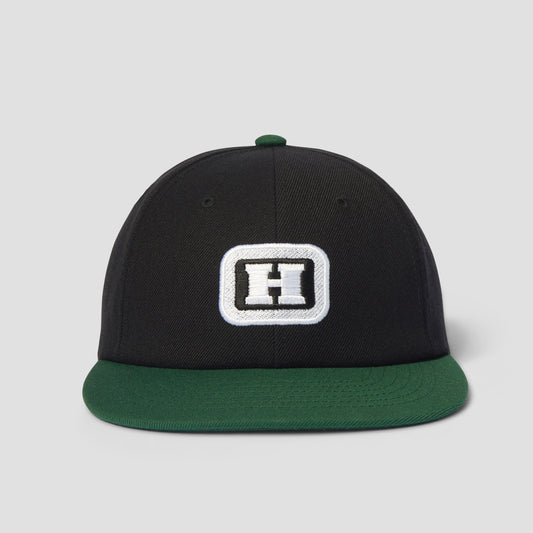 HUF Serif H 6 Panel Snapback Black