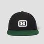HUF Serif H 6 Panel Snapback Black