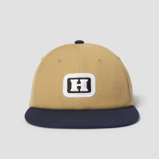 HUF Serif H 6 Panel Snapback Khaki