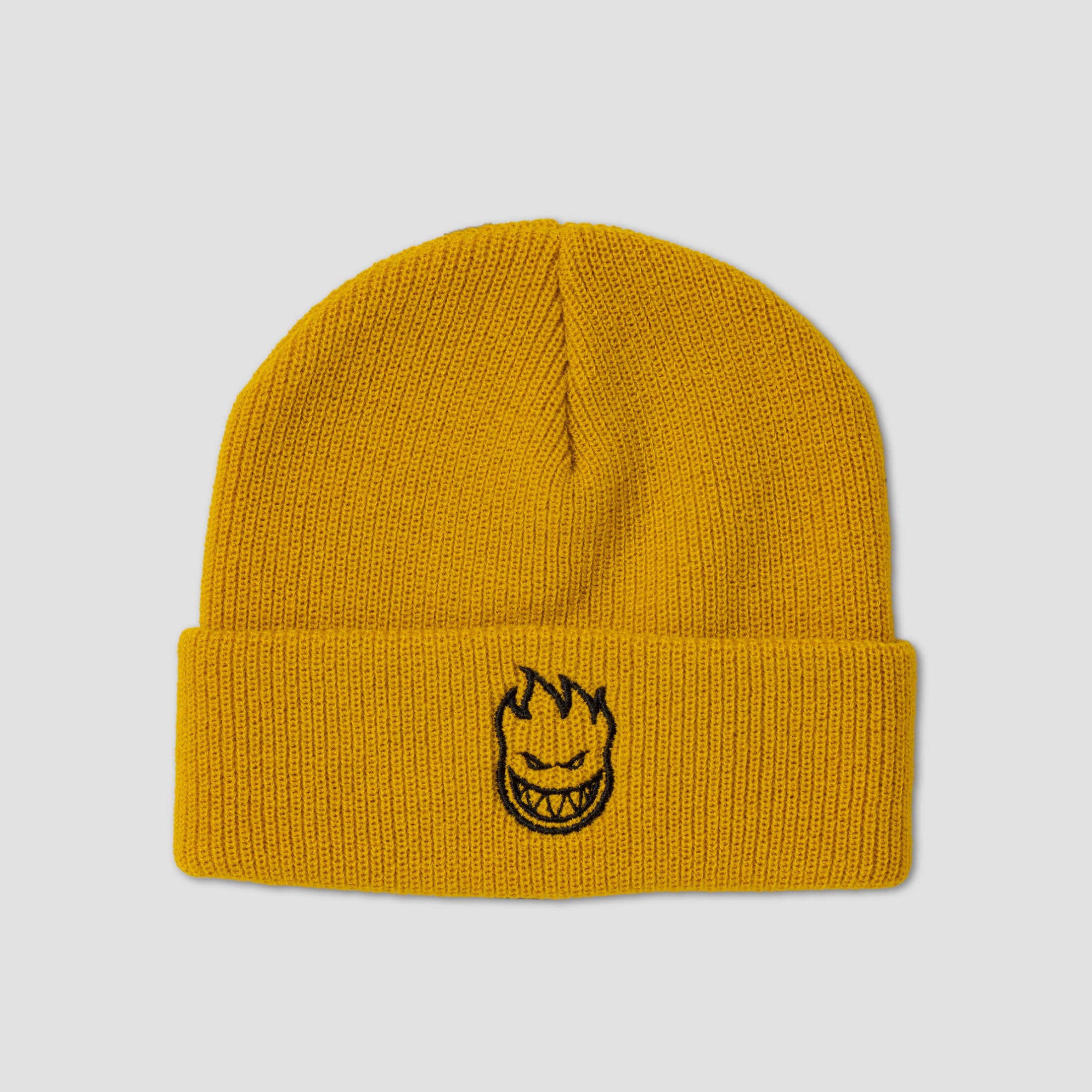 Spitfire Bighead Cuff Beanie Mustard Black