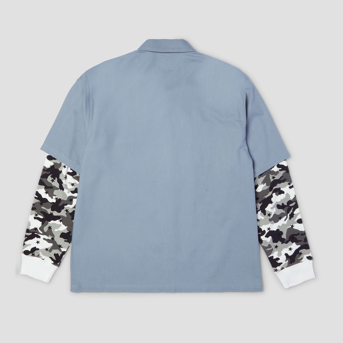 HUF Shadows Longsleeve Work Shirt Light Blue