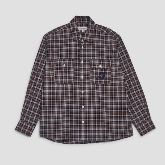 Last Resort AB SM001 Dane Flannel Shirt Grey / Brown