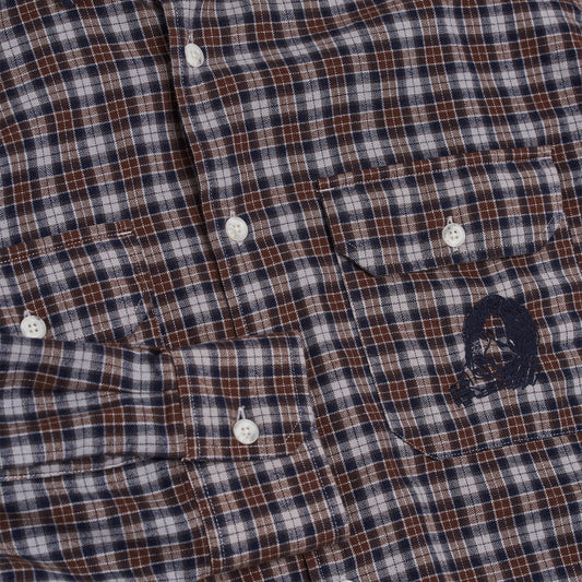 Last Resort AB SM001 Dane Flannel Shirt Grey / Brown