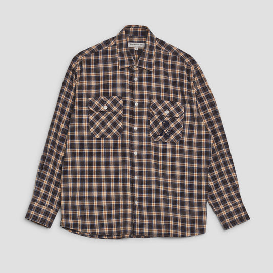 Last Resort AB SM001 Nick Flannel Shirt Vanilla / Brown