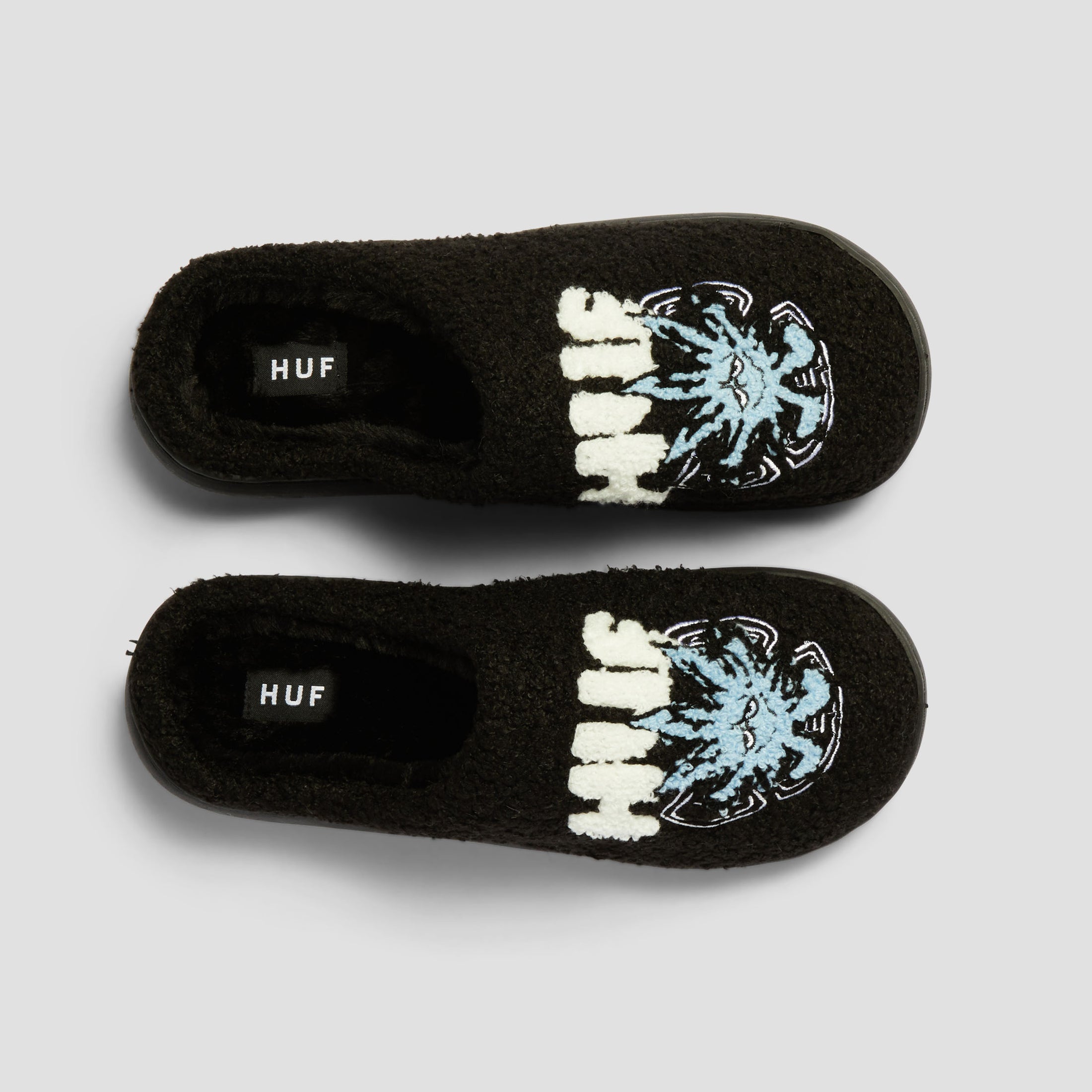 HUF Snow Angel Fuzzy Slipper Black