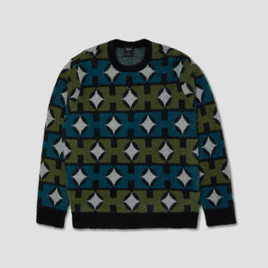 HUF Space Age Crew Sweater Pine